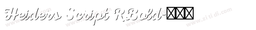 Heiders Script RBold字体转换